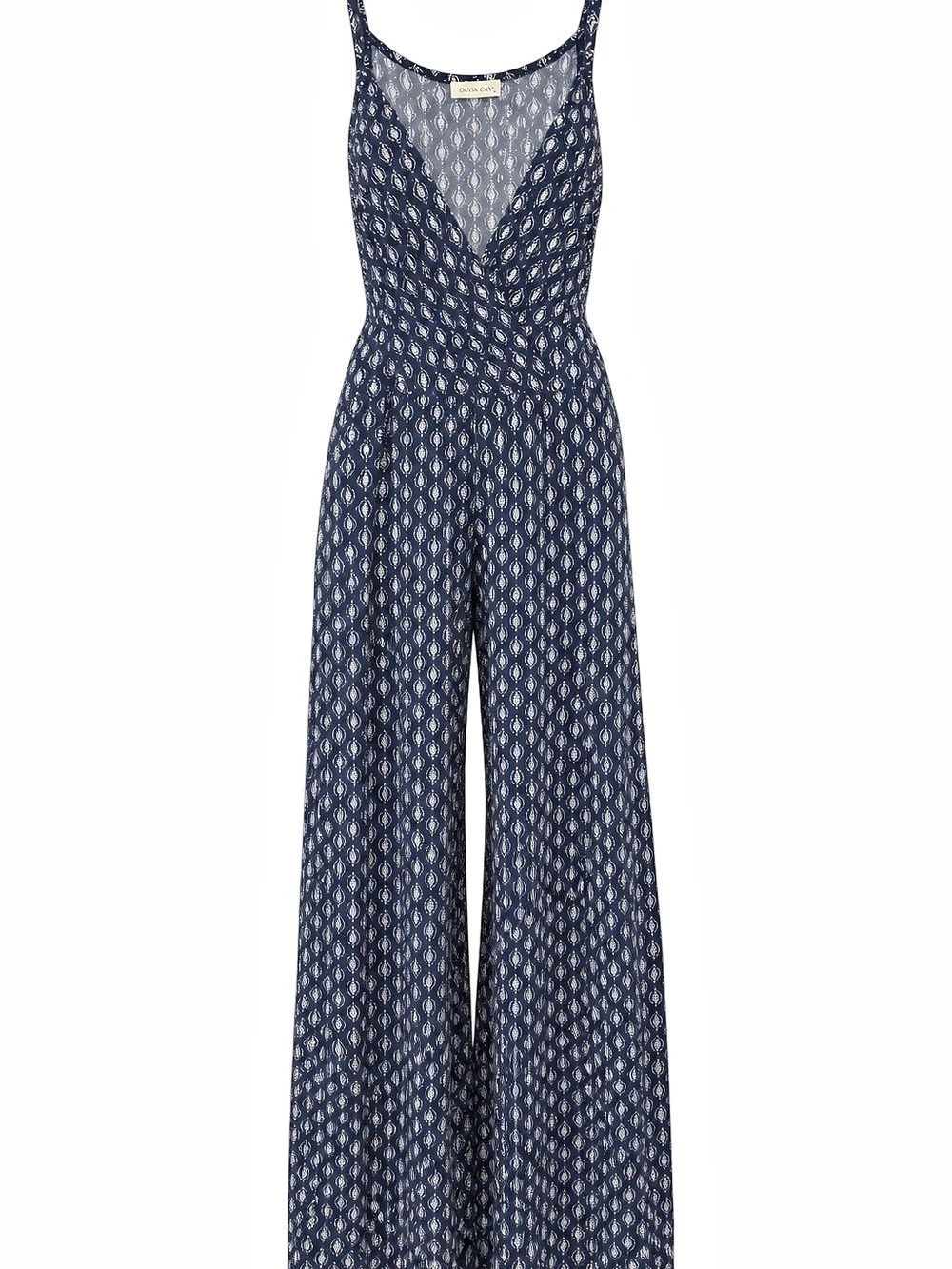 Olivia Grey Blue & White Wide Leg Jumpsuit